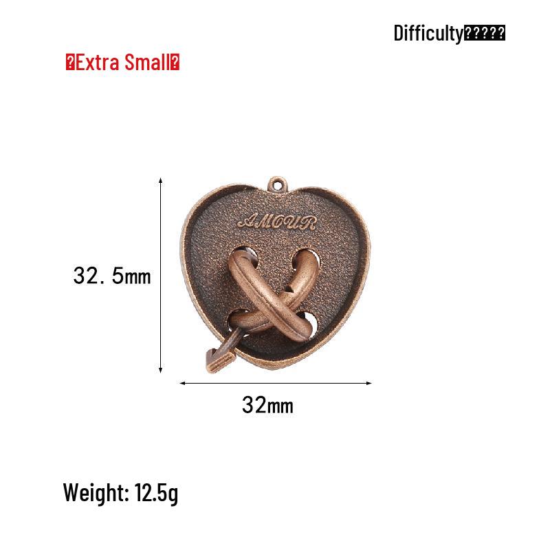 Intelligence Puzzle Zinc Alloy Disentanglement Rings - Unlock Nine Linked Rings Kongming Luban Lock Educational Toy