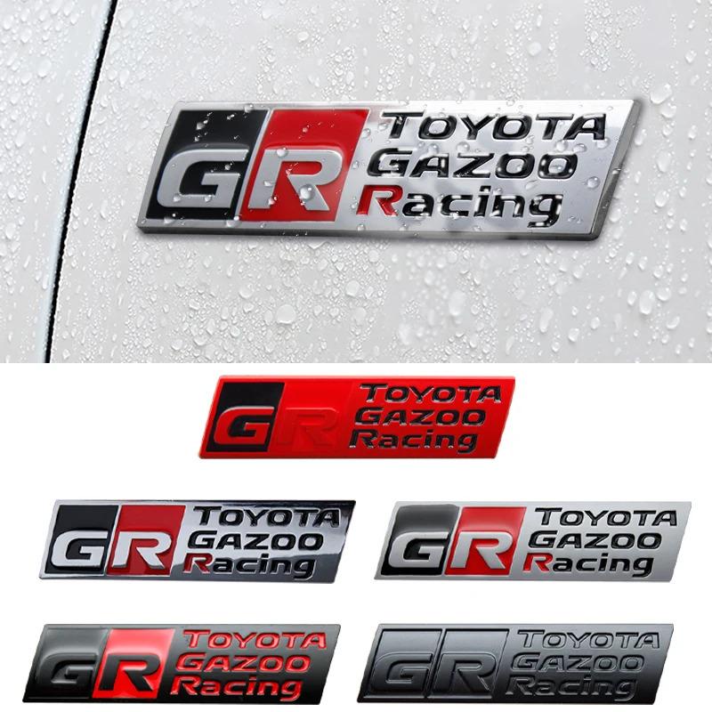 3D Metal GR Logo Car Emblem Stickers Decor Rear Tail Body Decals For Toyota GR Sport Yaris Corolla Hilux Supra C-HR Accessories