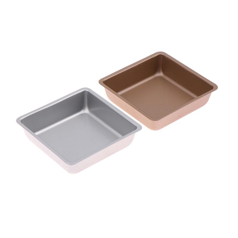 4Inch Mini Square Carbon Steel Baking Tray Pizza Cake Mold Non-Stick Bakeware Air Fryer Oven Tart Pan Kitchen Cooking Tool