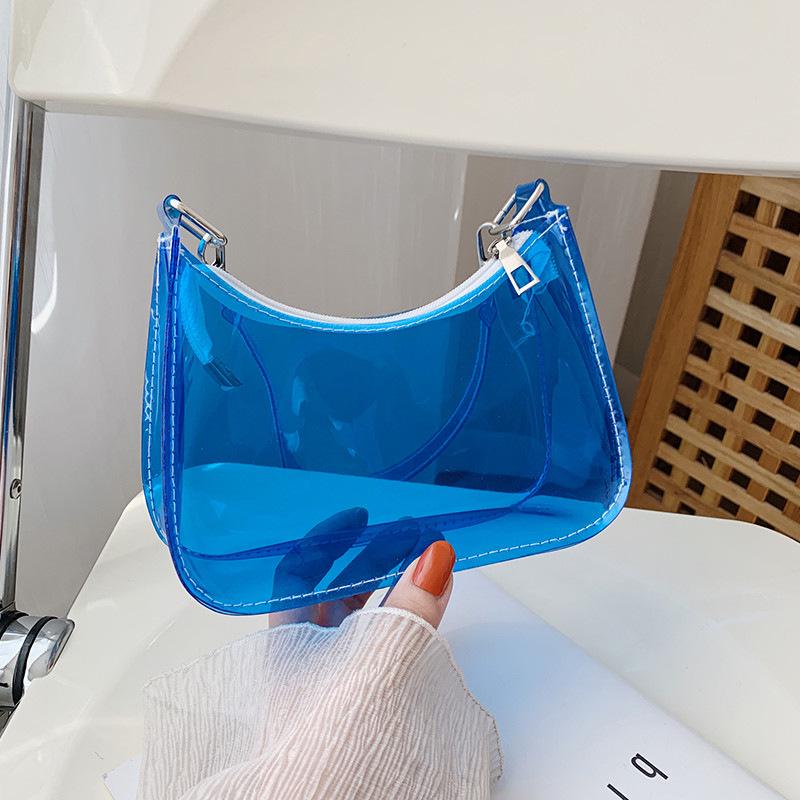 2025 Women's Fashion Jelly Transparent One-Shoulder Bag - Korean Style Summer Trend
