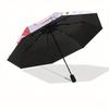 Sakura Kinomoto Cute Automatic Folding Umbrella - 3 Folding Design, Vivid Cartoon Pattern, Suitable for Outdoor Activities, A Gift for Fans In All Sea