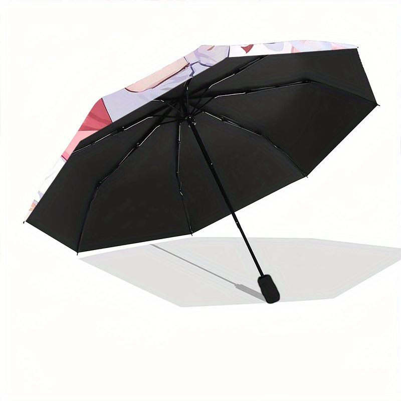 Sakura Kinomoto Cute Automatic Folding Umbrella - 3 Folding Design, Vivid Cartoon Pattern, Suitable for Outdoor Activities, A Gift for Fans In All Sea