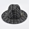 Women Elegant Fedoras Hats for Women 7CM Wide Brim Felt Jazz Hats Autumen Winter Wedding Party Dress Hat