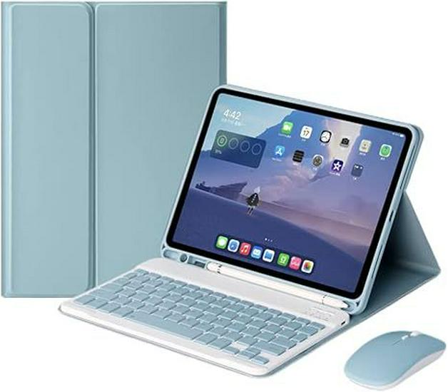2025 iPad 11 Protective Case with Bluetooth Keyboard & Mouse – Compatible with Apple Air7