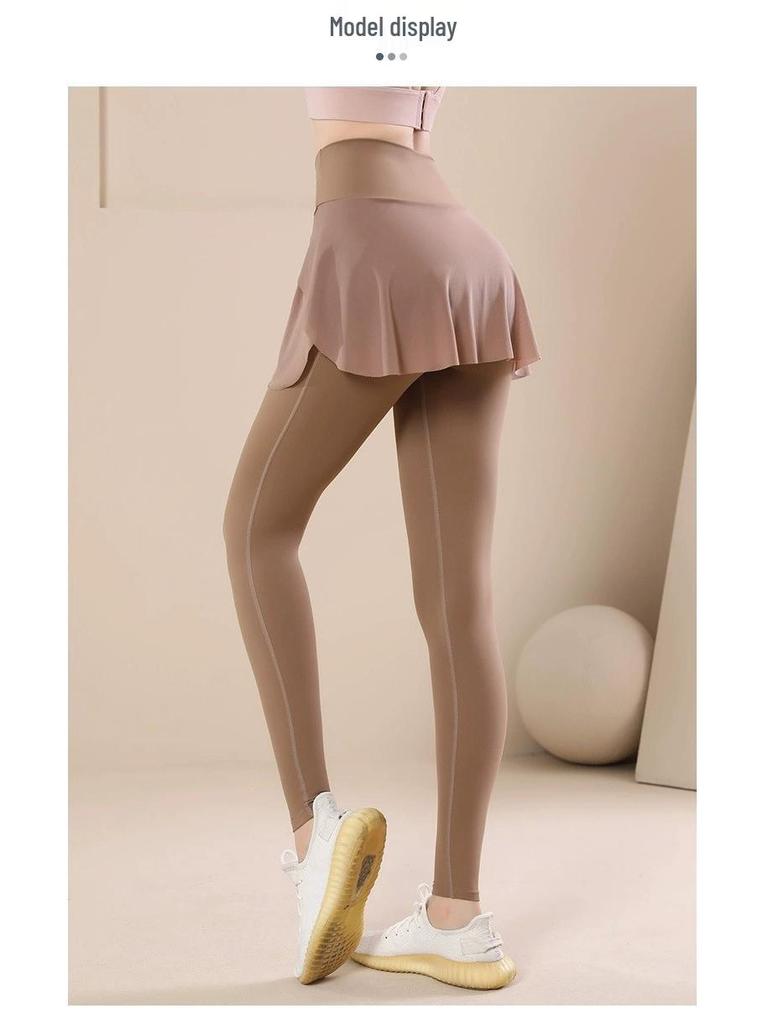 Damen High Waist Yogahose Rock: Herbst/Winter, Hüftlifting, Schnelltrocknend, Anti-Exposition, Enganliegend für Laufen & Tanz