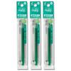 Pilot FriXion Ball Refill 0.5mm Green LFBKRF12EFG 3 Pack Set