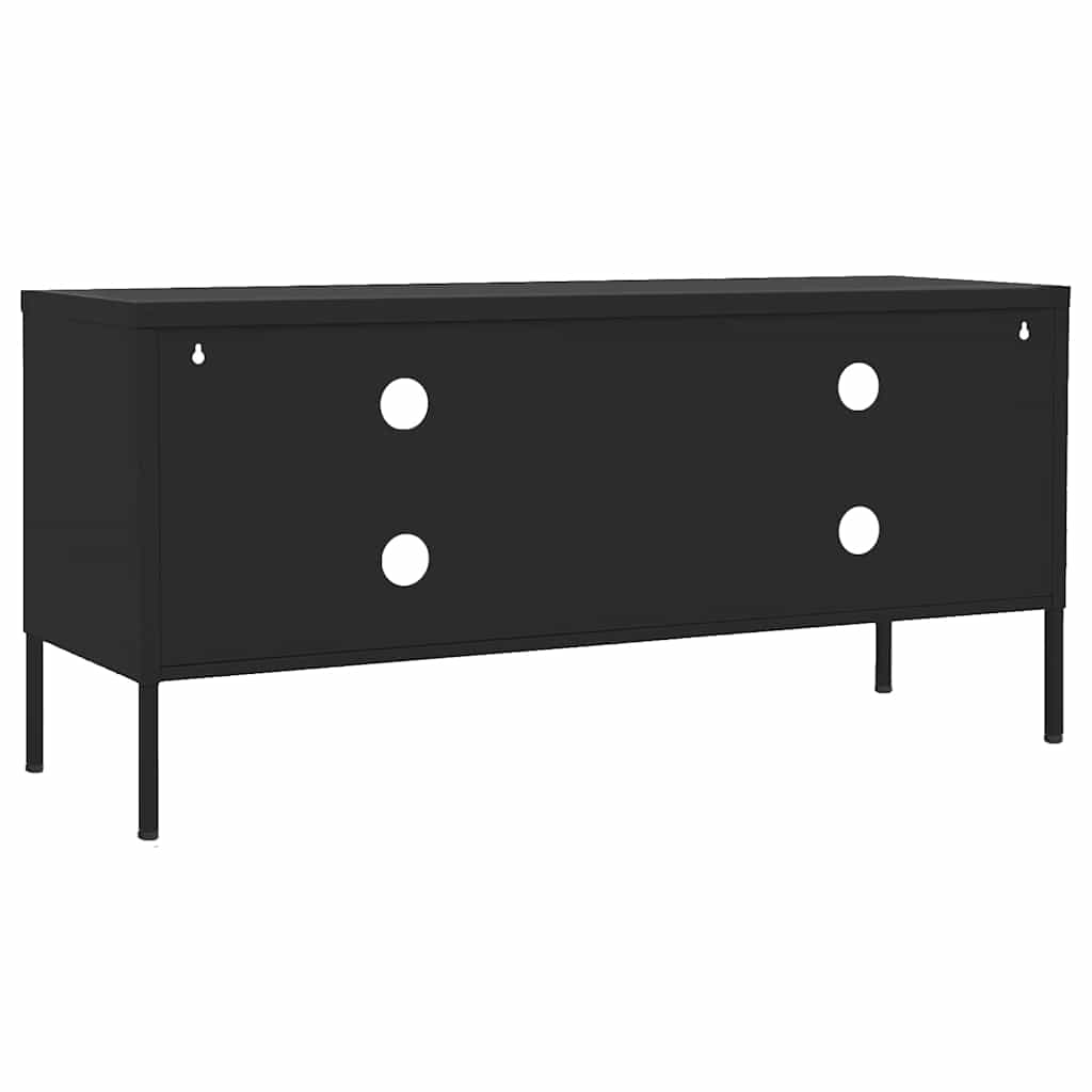 TV Stand in Black 105 x 35 x 50 cm Steel