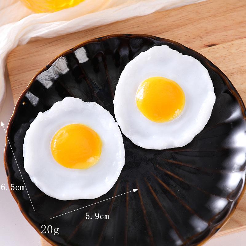 Egg Simulation Keychain: Duck, Braised, Fried, Baked, Sunny-Side Up - Creative Food Toy Pendant