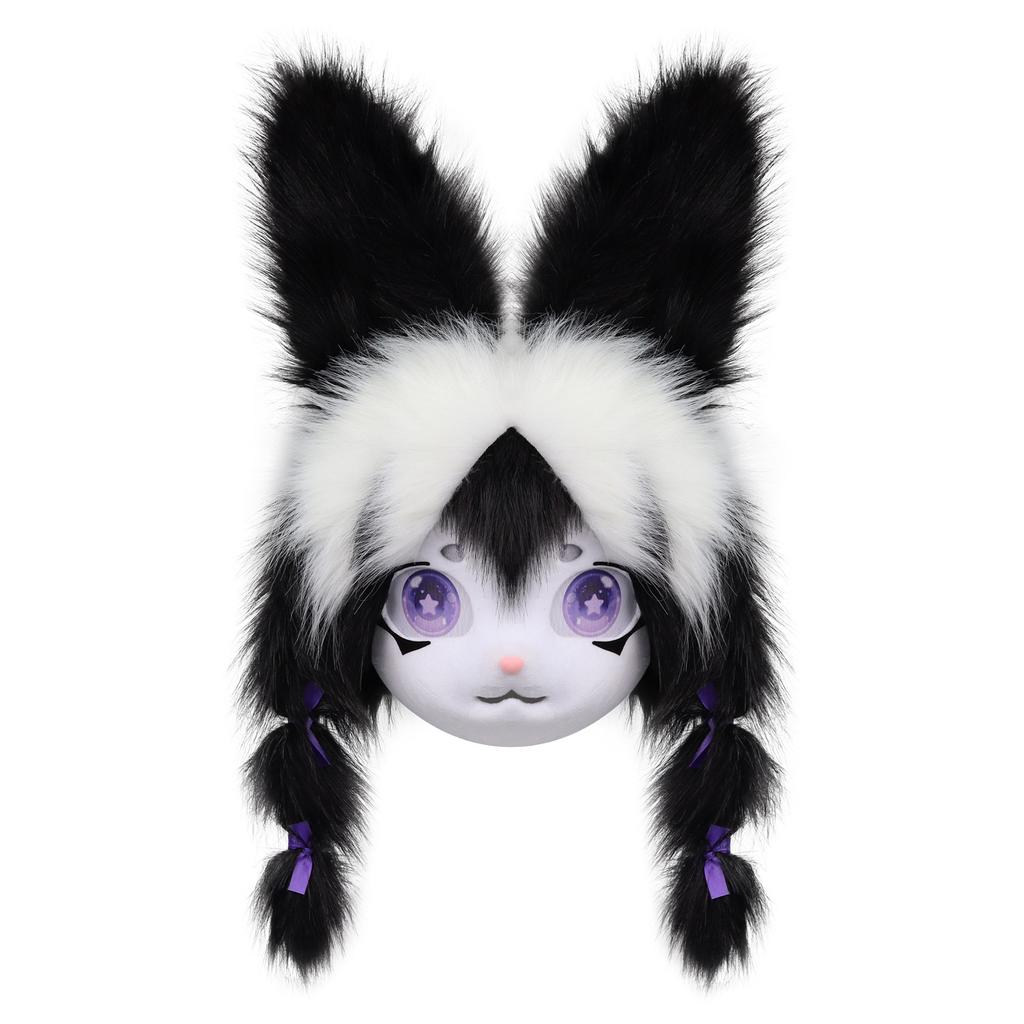 Kig rabbit fursuit single head hood Furui control cute rabbit ears Lolita cos wearable