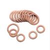 200 Pcs Copper Washer Gasket Nut and Bolt Set Flat Ring Seal Assortment Kit with Box M5/M6/M8/M10/M12/M14 For Sump Plugs Gasket