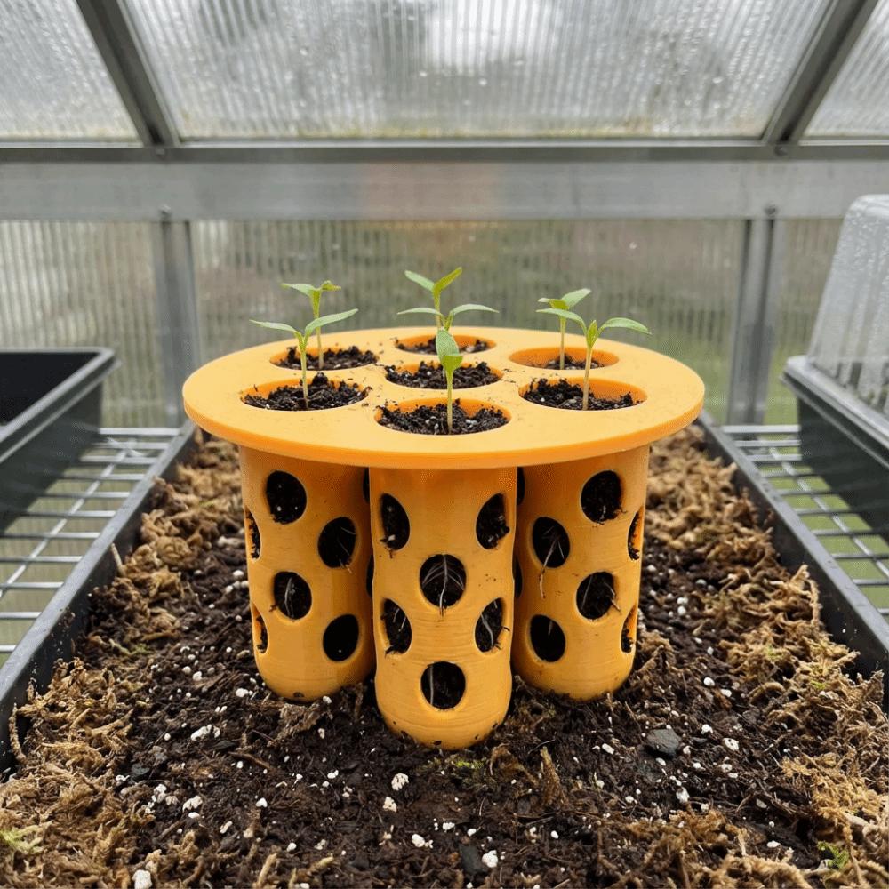 7 Cells Garden Nursery Pot Breathable Plant Germination Tray Seed Starter Tray  Home Gardening