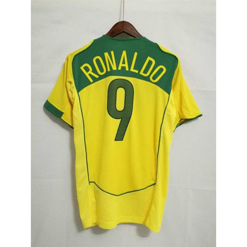 1994-04 Classic Retro Brazilian Jersey No. 9 and No. 10 Ronaldo Jersey Quick-drying Breathable Football Jersey