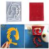 Horse Head Sculptures Casting Mold High Temperature Resistant Silicone Molds Girl Silhouette Figurine Decoration Moulds