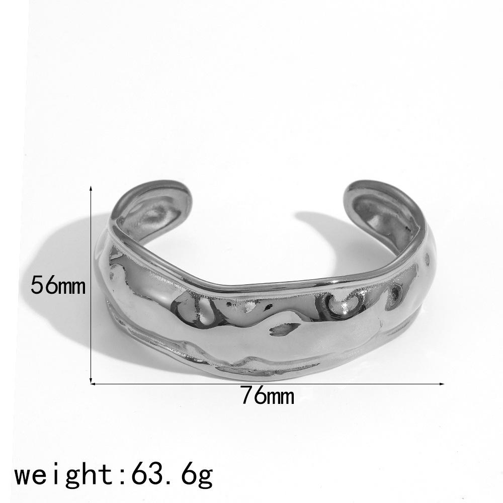 

Модный браслет из титановой стали с лавовым молотком, женский нишевый дизайн, открытый браслет из 18-каратного золота из нержавеющей стали, не выцветает