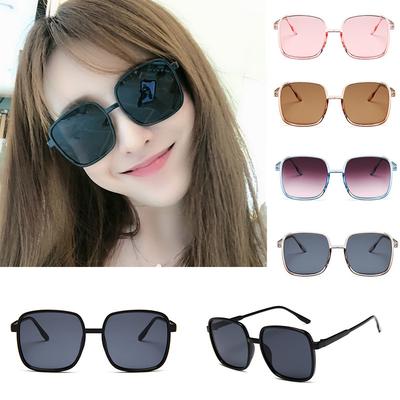 Trendy Large-Frame Fashion Sunglasses, Square Sunglasses, Simple Glasses For Women'S Street Photography