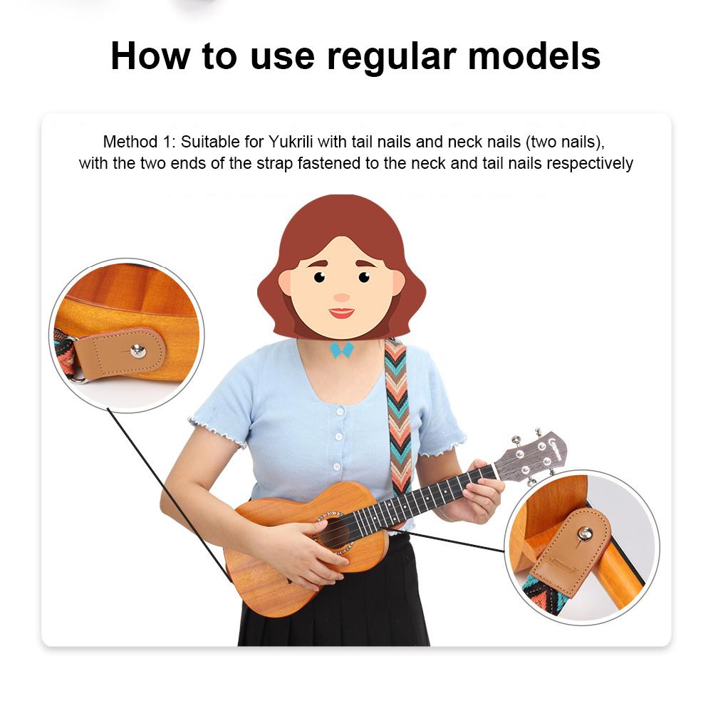 Gewebter Gitarrengurt Verstellbar Vintage Ukulele Schultergurt für Konzertgitarre Mandoline Banjo