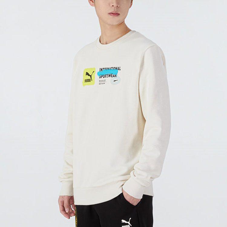 PUMA Sweatshirts Men's White Crew Neck Moderate Regular 536304-65