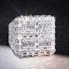 Huitan Trendy Geometry Women Ring Inlaid Full Bright Cubic Zirconia for Wedding Party Engagement Noble Accessories Jewelry GiftGood Product