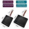 Japanese Omelette Pan Nonstick Tamagoyaki Egg Pan Cast Iron Square Small Kitchen Frying Pan Omelets Steak Camping Cooking Pan