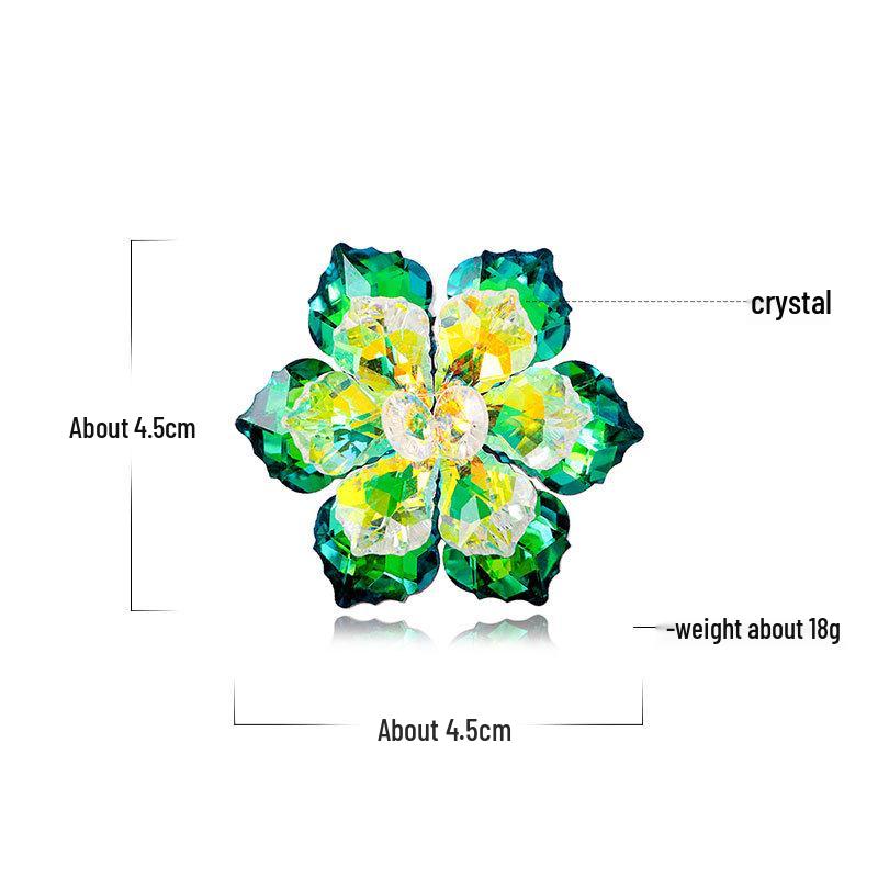 Hand-Woven Multi-Faceted Color-Changing Snowflake Flower Brooch for Suits - Unisex
