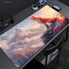 Pink Fox Large Gaming Mousepad XXL Gamer Mouse Pad Office Long Table Accessories Mouse Mat Kawaii Nine-tailed Fox Desk Mat Xxl