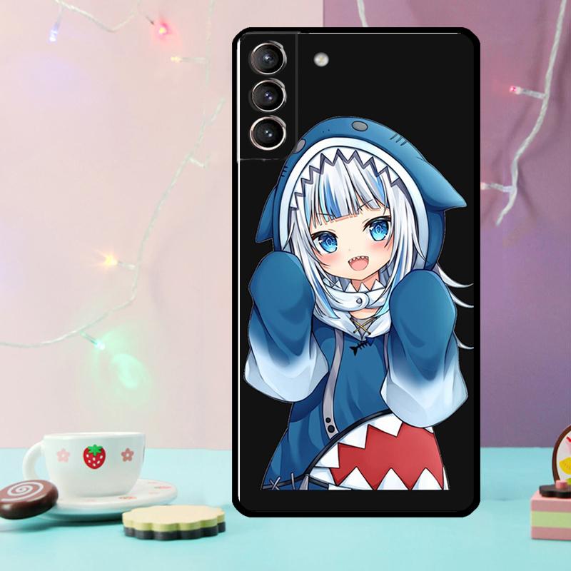 Anime Hololive Gawr Gura Phone Case For Samsung Galaxy S24 S25 Ultra S21 S22 S23 Ultra S9 S10 S20 Plus S25 FE Cover