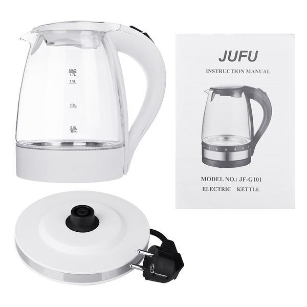 1 7l 1850w blue led illuminated water tea glass kettle electric rapid boil 360 cordless buy at a low prices on joom e commerce platform