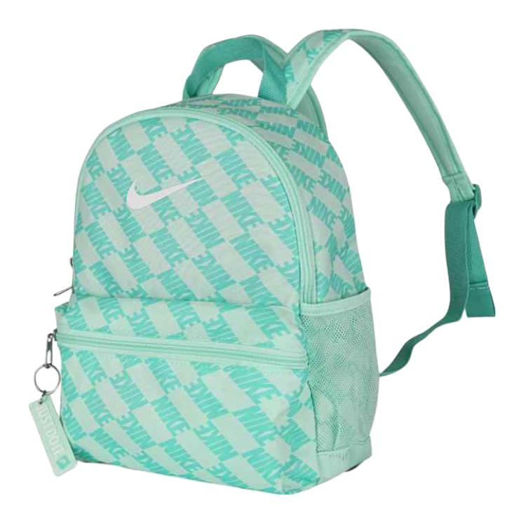 Nike BRSLA JDI BK-AOP Brand Logo Fabric Mini Backpack Kids backpack Green HV6481-353