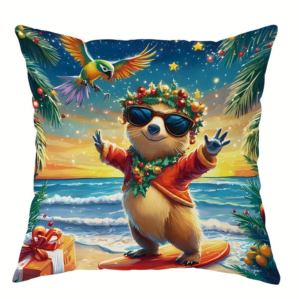 

Наволочки с животным принтом на рождественскую тематику: Коала, Кенгуру, Попугай, О Боже! диваны, наволочки для спальни, праздничные подарки 18x18Inch