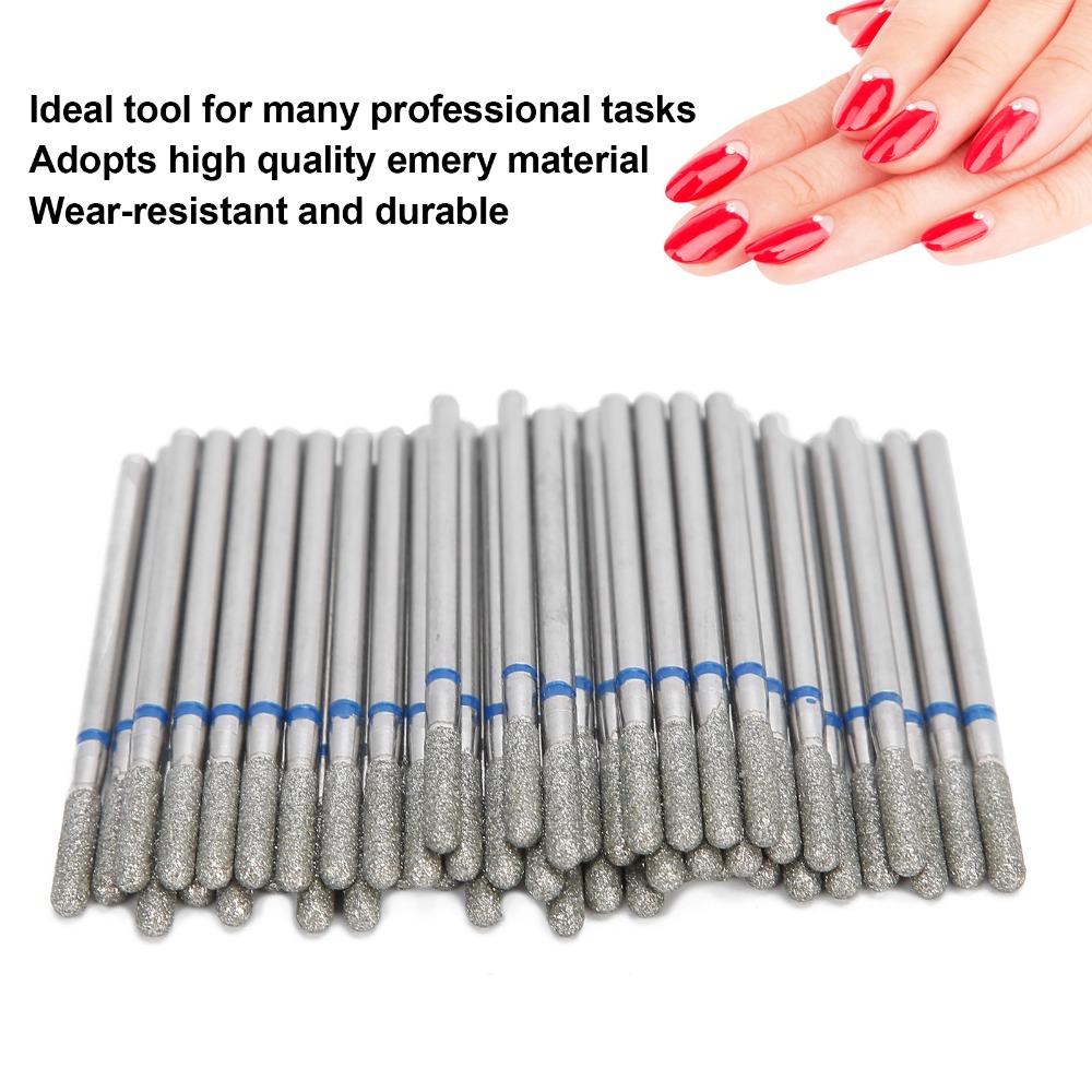 50pcs Carborundum Dead Skin Removal Bits Diamond Nail Drill Bits Cuticle Removal Bits  Household Use