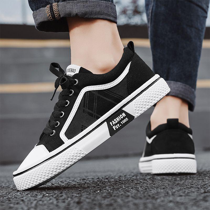 Men's Big Size 48 Breathable Canvas Sneakers Lace-Up Daily Trekking Gym Shoes Student Boys Casual Canvas Footwear