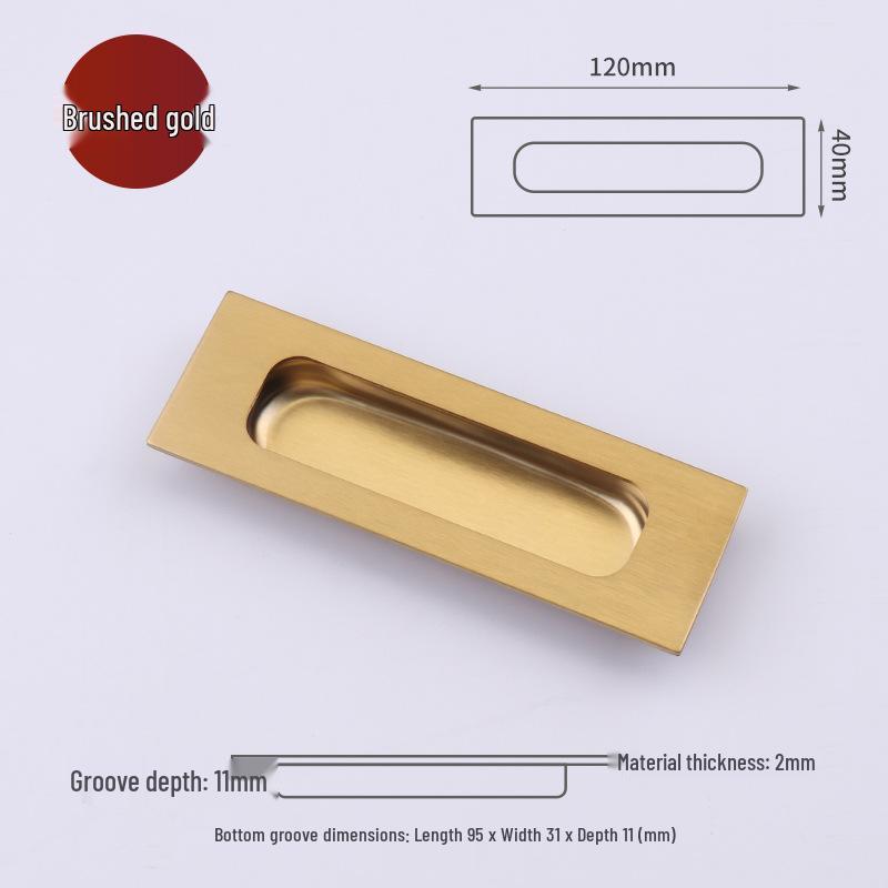 Stainless Steel Recessed Pull Handle for Sliding & Cabinet Doors