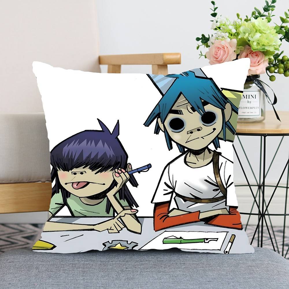 Singer GGorillaz Band Throw Pillow Covers Pattern Cushion Cover Suitable For Sofa Bedroom Car Pillow Cover