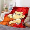 Cartoon Slam Dunk Basketball Anime Soft Flannel Blanket for Beds Bedroom Sofa Picnic,Throw Blanket for Outdoor Leisure Nap Gift