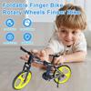 Katlanabilir Yokuş Aşağı Dağ Bisikleti Modeli Döner Tekerlekler Mini Parmak Bisiklet eğitici oyuncak Masaüstü Dekorasyon Bebekler Erkek Kız Hediye