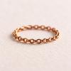 Pure Copper Chain Ring, Minimalist Stacking Ring, Handmade Copper Link Band, Adjustable Boho Jewelry, Dainty Everyday Ring