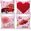 Valentine's Day Exclusive Atmosphere Pillow Cover Love Romantic Pattern Sofa Bed Warm Soft Pillow Decorative Cover