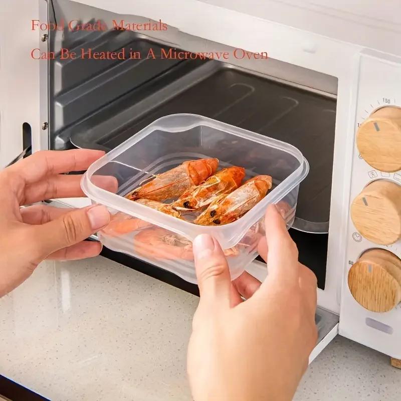 1/10PC Small Food Preservation Boxes Refrigerator Frozen Meat Vegetable Fresh-Keeping Box Transparent Kitchen Sealed Storage Box