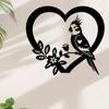 Metal Parrot Wall Art Memorial Sculpture for Garden Fence Outdoor Decor, Gift for Bird Lovers Christmas Thanksgiving