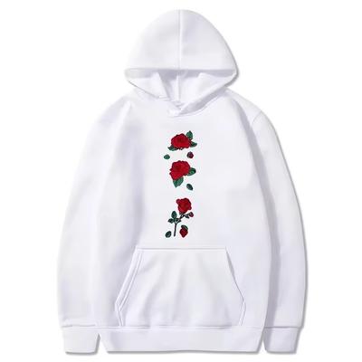 Unisex Hoodie med Grafiskt Tryck, Höst/Vinter Statement-stil, Avslappnad och Trendig Tröja för Hösten och Vintern WY0369