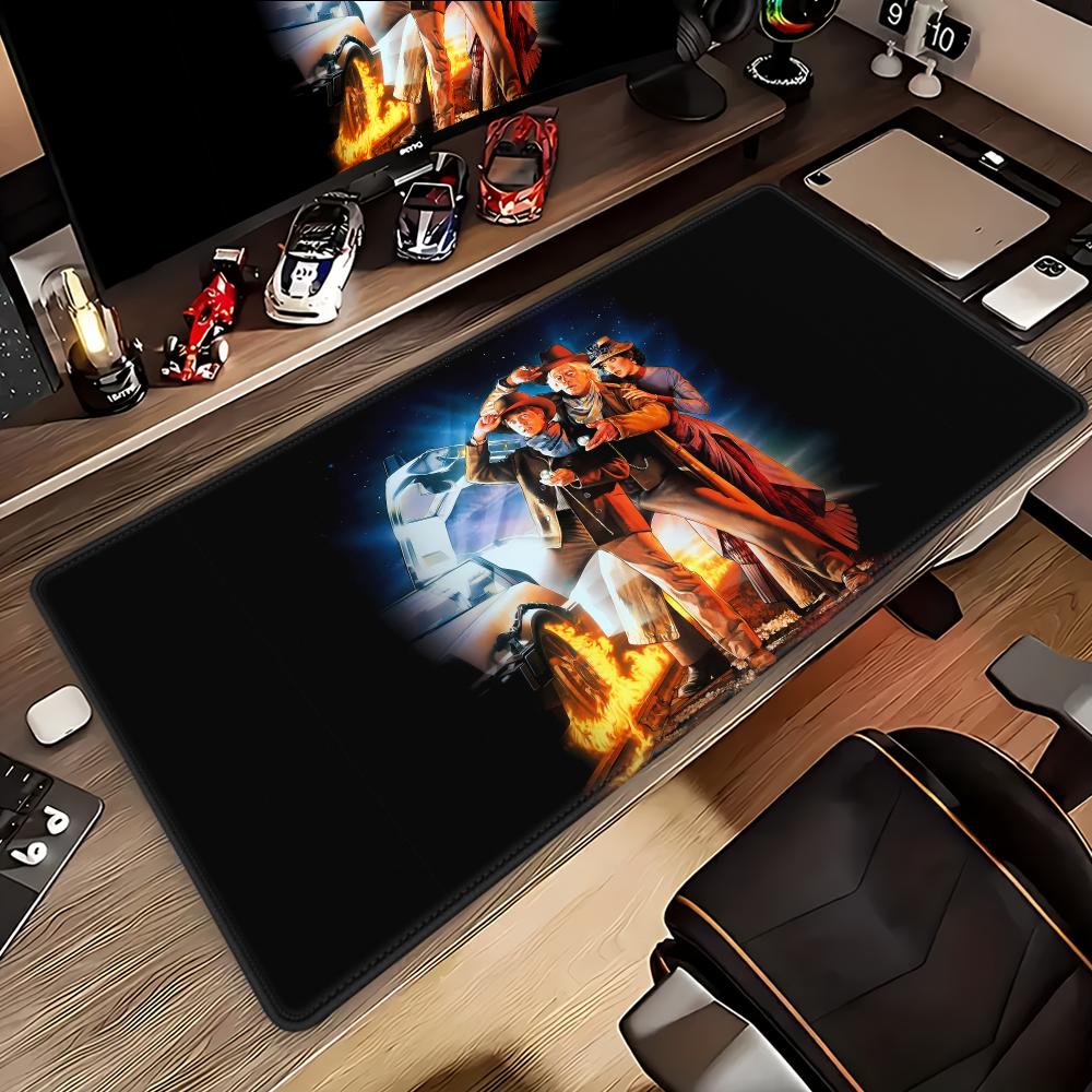 Klassischer Film Back To The Ffuture Mauspads Anti-Rutsch Gummi Schreibtischmatte Randverriegelt Verdickt Laptop Gaming Tischmatte Tägliche Nutzung