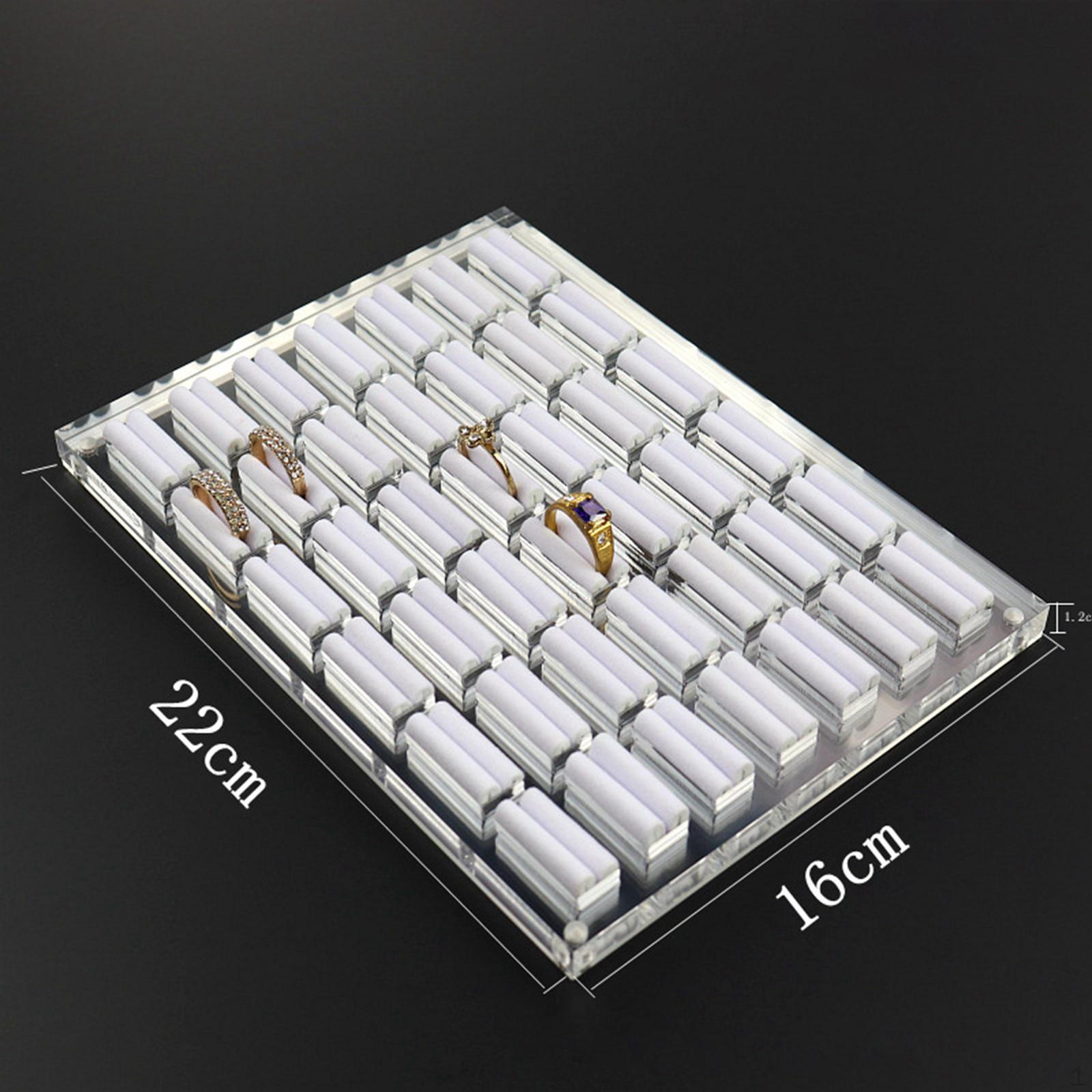 

Jewelry Rings Display Tray Holder Box Accessories Drawer Insert Storage Acrylic білий
