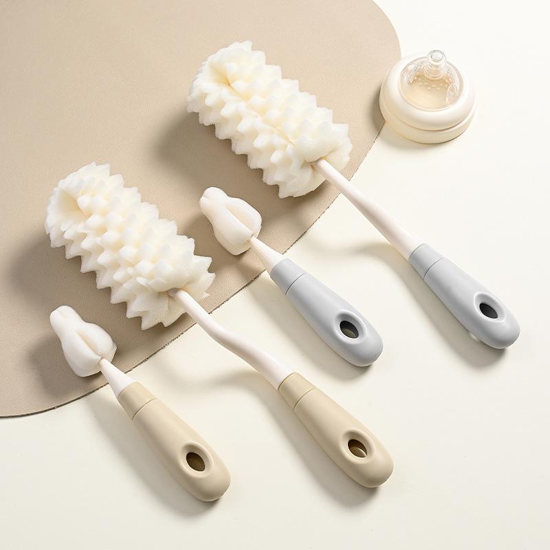 1 Stück All-in-One Babyflaschen-Reinigungsbürsten-Set Enthält Schwamm, Saugerbürste für Weithals, Flaschenbürste mit Strohhalmreiniger, Fütterungszubehör-Set