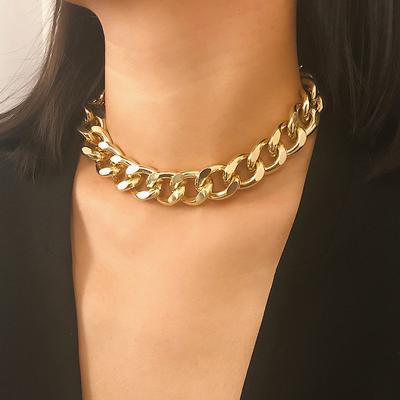 Náhrdelník s těžkým kovovým řetízkem Punk Neck Řetízek Dámské módní šperky Žena