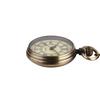 (Kung Pao Chicken)Vintage Round Dial Quartz Small Pocket Watch Classical Roman Scale Pocket Watch
