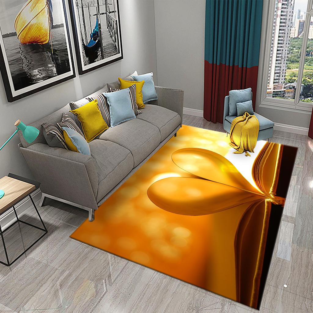 Romantic Love Heart Carpet Valentine's Day Rug Bathroom Anti Slip Floor Mat Living Room Bedroom Entrance Doormat Decor Carpet