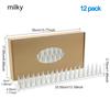 12Pcs Gardening Bird Repellent Mat Fence Wall Spikes Bird Spikes Burglar Anti Cat Climb Anti-Bird Spikes Straps Yard Supply Tool
