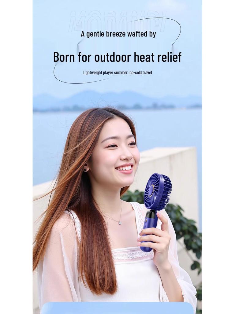Tragbarer USB Wiederaufladbarer Mini-Tischventilator - Leise, Persönlich, Handgehaltene Kühlung für Studenten