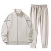 Men's Spring/Autumn Stand-Up Collar Sports Suit: Long Sleeve Running Top & Tapered Leg Pants