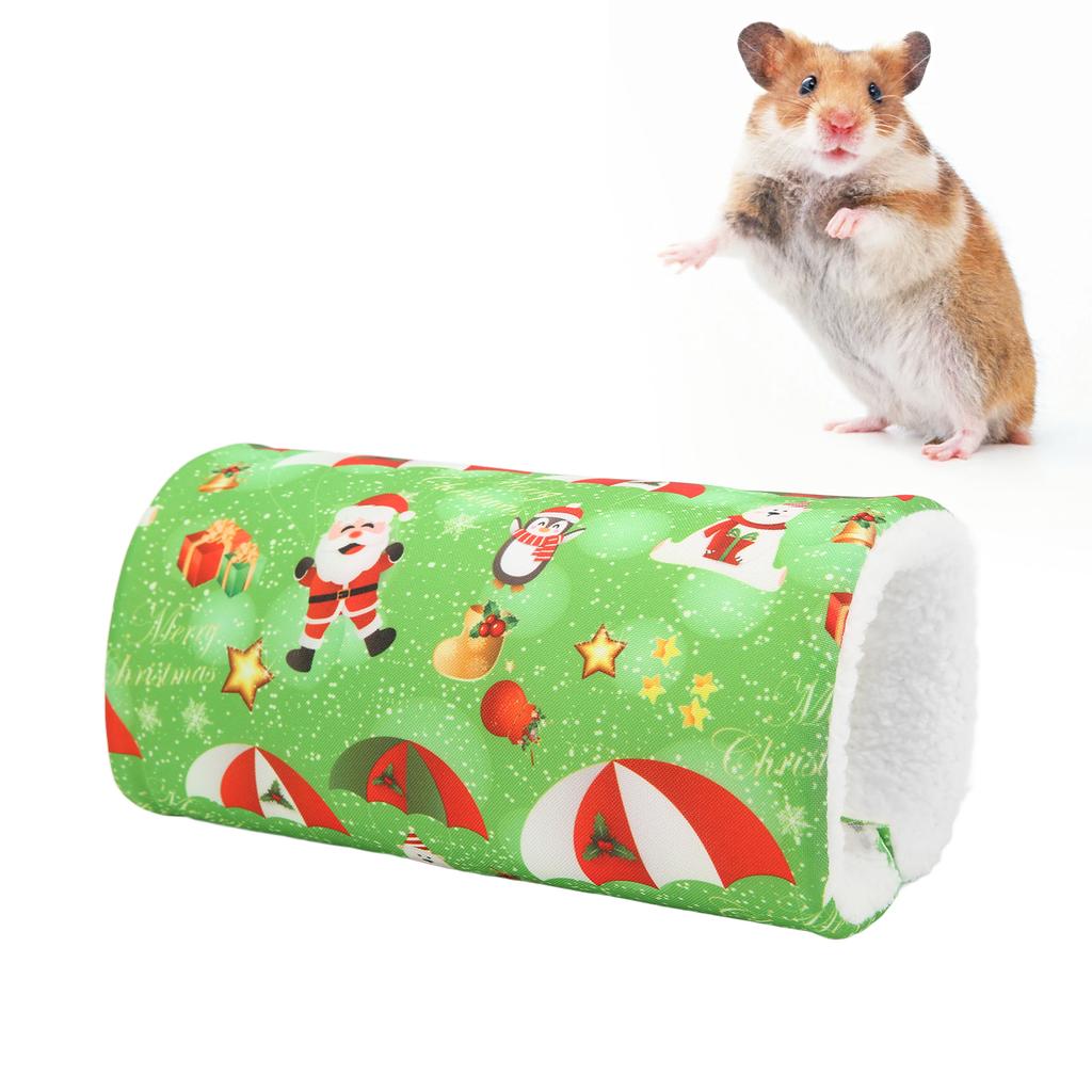 Small Pet Hamster Tunnel Cotton Nest Winter Warmth Channel Cotton Nest for HamsterSingle Channel Green